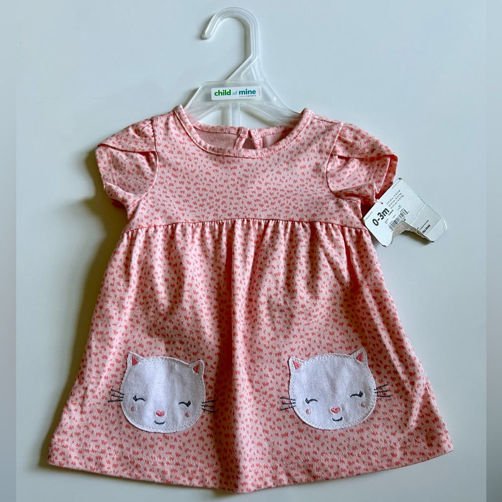 ✅NWT Carter's Child of Mine Pink Infant Dress, 0-3 M
